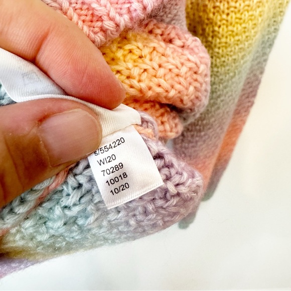 LOFT | Pastel Rainbow Spacedye Ruffle Sleeve Sweater NWT - Picture 8 of 9